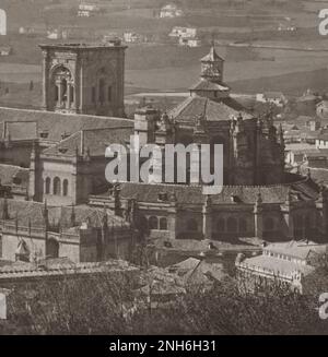 Architecture de la vieille Espagne. Cathédrale, Grenade, Espagne. 1908 Cathédrale de Grenade, ou la Cathédrale de l'Incarnation (espagnole: Catedral de Grenade, Santa Iglesia Catedral Metropolitana de la Encarnación de Granada) est une église catholique romaine dans la ville de Grenade, capitale de la province du même nom dans la région autonome d'Andalousie, Espagne. Banque D'Images