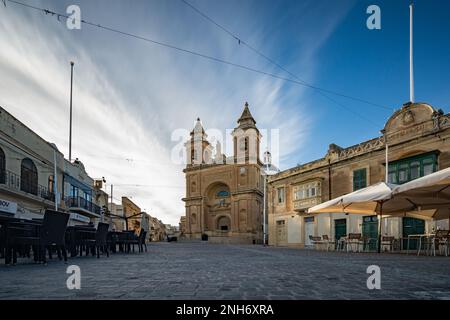 Église notre-Dame de Pompéi, Marsaxlokk Banque D'Images