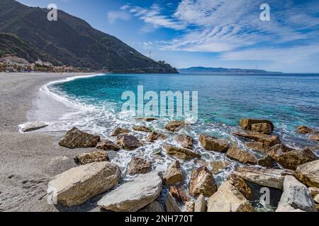 Plage de Scilla, Calabre Banque D'Images