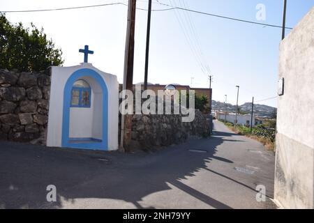 Sanctuaire votif caractéristique dans le village de Tracino, Pantelleria Banque D'Images