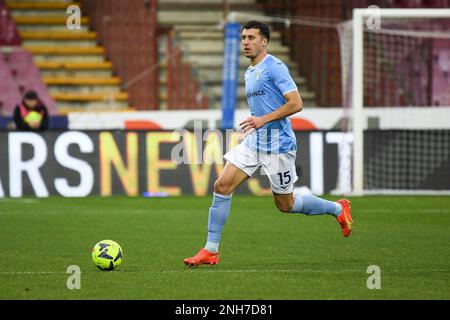 SALERNO, ITALIE - FÉVRIER 19: Nicolo’ Casale de SS Lazio en action pendant la série Un match entre les États-Unis Salerntana et SS Lazio au Stadio Arechi, Sal Banque D'Images