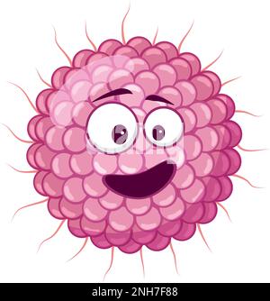 Illustration vectorielle d'un virus Varicella Zoster dans un style de dessin animé isolé sur fond blanc Illustration de Vecteur