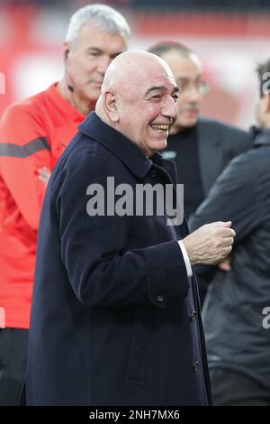 Le président de Monza Adriano Galliani a vu pendant la série 2022–23 Un match de football TIM entre AC Monza et AC Milan au stade U-Power. Score final; Monza 0:1 Milan. Banque D'Images