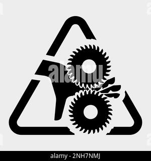 Couper les doigts lames rotatives symbole signe, illustration vectorielle, isoler sur l'étiquette de fond blanche .EPS10 Illustration de Vecteur