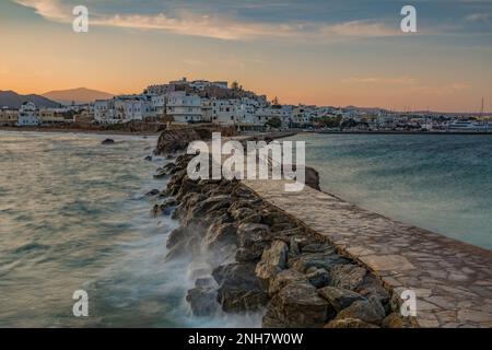 Lever de soleil à Naxos, Grèce Banque D'Images