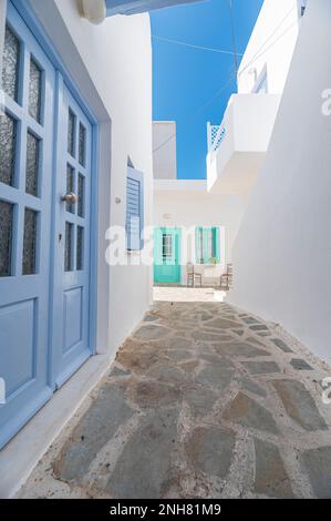 Les ruelles de Chora, Naxos Banque D'Images