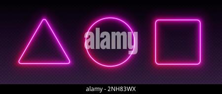 Cadres de dégradé au néon, décors lumineux, éléments de design futuriste colorés de l'interface utilisateur. Formes géométriques éclatantes Illustration de Vecteur