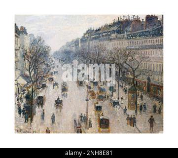 Le boulevard Montmartre, matin d'hiver (ou boulevard Montmartre un matin d'hiver) est une peinture de Camille Pissarro datant de 1897 Banque D'Images