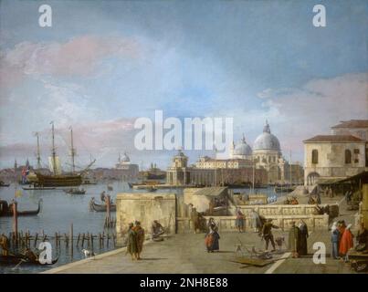 ŒUVRE D'ART Canaletto entrée au Grand Canal depuis le Molo, Venise 1742/1744 Banque D'Images