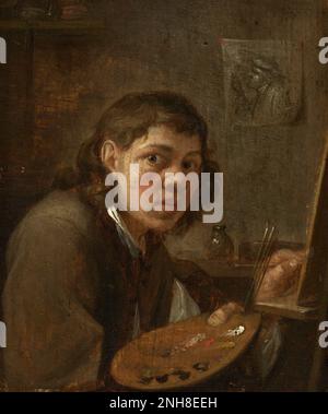 Gillis van Tilborgh le plus jeune Self-Portrait dans le Studio vers 1645 Banque D'Images