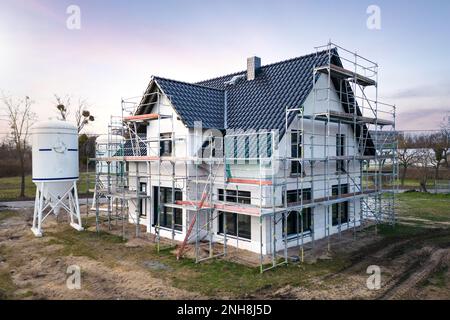 Site de construction d'une maison unifamiliale en Allemagne Banque D'Images