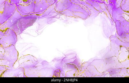 Encre d'alcool rose, texture pourpre. Fond aquarelle pour la conception. Texture peinte à l'huile haute résolution pour le texte. Toile de fond transparente. Pinceau rose Banque D'Images