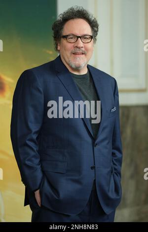 Madrid, Espagne. 21st févr. 2023. Le directeur Jon Favreau, fait la promotion de la troisième saison de la série Disney originale, Star Wars: Le Mandalaorien à l'hôtel Ritz Carlton de Madrid. Crédit : SOPA Images Limited/Alamy Live News Banque D'Images