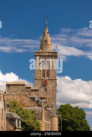 ST ANDREWS, ÉCOSSE, EUROPE - Clock Tower, St Salvator's Chapel, Université St Andrews. Banque D'Images