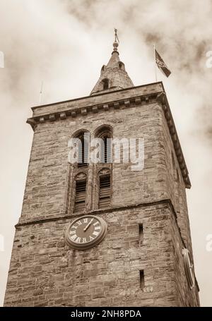 ST ANDREWS, ÉCOSSE, EUROPE - Clock Tower, St Salvator's Chapel, Université St Andrews. Banque D'Images