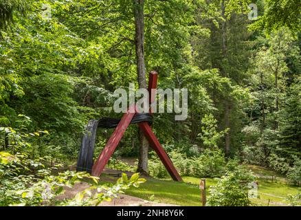 Arte Sella est une exposition d'art contemporain qui se déroule dans les bois de la vallée de la Sella, Borgo Valsugana - Trentin-Haut-Adige- Italie Banque D'Images