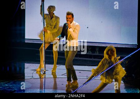 Marco Mengoni, X Factor 2010, Milan, Italie Banque D'Images