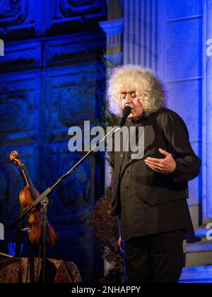 Italie, Varallo Sesia, Angelo Branduardi en concert Banque D'Images