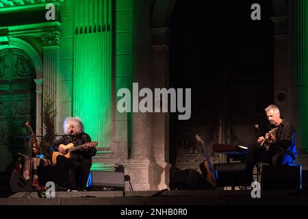 Italie, Varallo Sesia, Angelo Branduardi en concert Banque D'Images