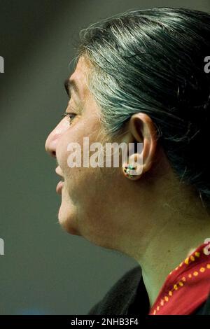 Vandana Shiva, écologiste indienne, Conférence "Progetto Gjusti', Milan 16.11.2010 Banque D'Images