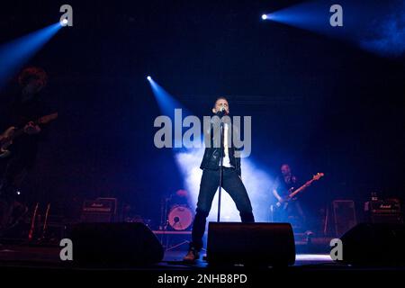 Francesco Silvestre alias Kekko, Modà en concert, Palasharp, Milan, ITALIE (18.12.2010) Banque D'Images