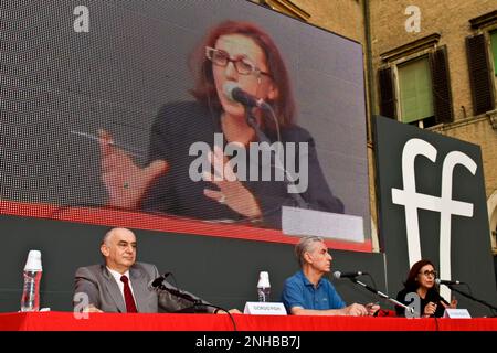 Giorgio Estia Studios, Stefano Rodotà, Michelina Borsari, Philosophie festival de Modena, Italie Banque D'Images