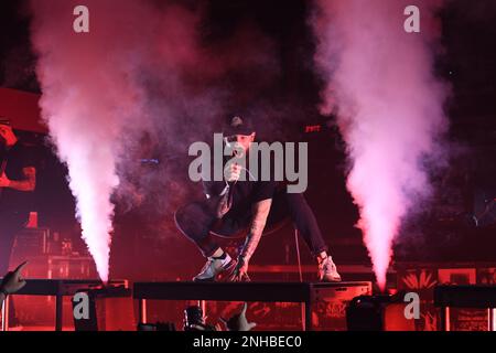 Fort Lauderdale, Floride, États-Unis. 20th févr. 2023. Août Burns Red se produit à Revolution Live sur 20 février 2023 à fort Lauderdale, en Floride. Crédit : Mpi04/Media Punch/Alamy Live News Banque D'Images