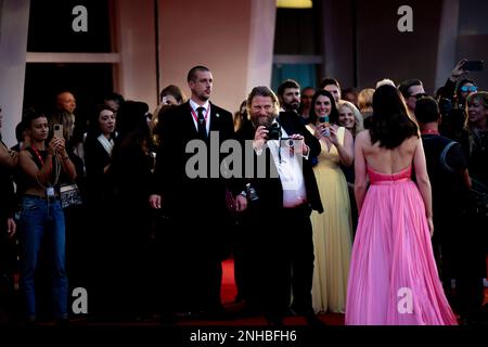 Venise, Venise, Italie, 08th septembre 2022, Ana de Armas, Brad Pitt, Andrew Dominik, Adrien Brody, Julianne Nicholson ana Warren Ellis assistent au Banque D'Images