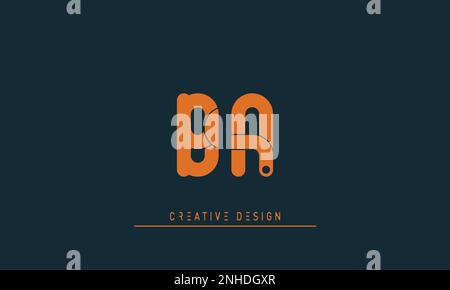 Lettres de l'alphabet initiales Monogram logo BA , AB Illustration de Vecteur