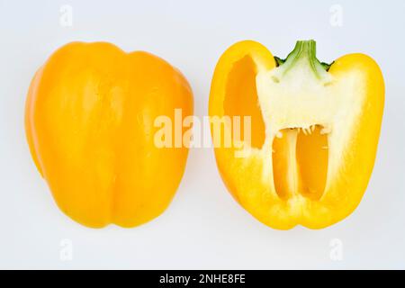 Annuum poivron jaune (Capsicum) Banque D'Images