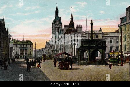 Place du marché d'Aberdeen et bâtiments municipaux Banque D'Images