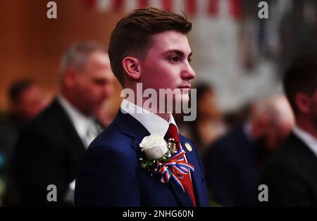 State Rep. Alec Ryncavage, (R-119), center, shakes hands with fellow ...