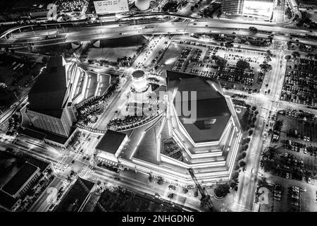 Adrienne Arsht Centre of Performing Arts, vue aérienne, Miami, Floride du Sud, Dade, Floride, États-Unis Banque D'Images