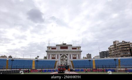 Égypte, Alexandrie - 21 février 2023 - Vue générale du stade d'Alexandrie pendant la coupe d'Afrique des Nations TotalEnergies des moins de 20 ans Egypte 2023 GR Banque D'Images