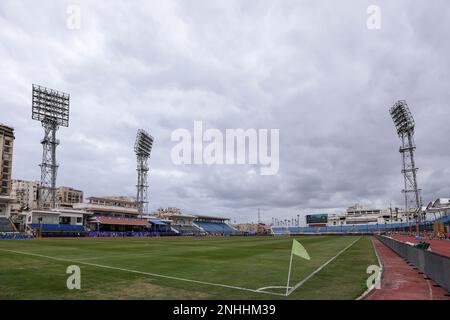 Égypte, Alexandrie - 21 février 2023 - Vue générale du stade d'Alexandrie pendant la coupe d'Afrique des Nations TotalEnergies des moins de 20 ans Egypte 2023 GR Banque D'Images