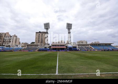 Égypte, Alexandrie - 21 février 2023 - Vue générale du stade d'Alexandrie pendant la coupe d'Afrique des Nations TotalEnergies des moins de 20 ans Egypte 2023 GR Banque D'Images