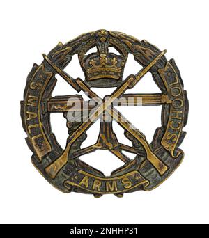 Un insigne de chapeau du Small Arms School corps c. 1929-1952.. Banque D'Images