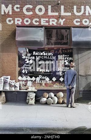 Storefront, Greensboro, Alabama, États-Unis, Walker Evans, Juillet 1936 Banque D'Images