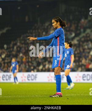 Angers, France. 21st févr. 2023. Angers, France, 21 février 2023: Wendie Renard (3 France) est vu au jeu international amical entre la France et la Norvège au stade Raymond KOPA à Angers, France (Ane Frosaker/SPP) crédit: SPP Sport presse photo. /Alamy Live News Banque D'Images