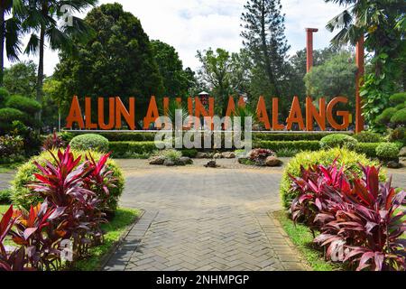 Tourisme emblématique de Malang. Place de la ville de Malang le matin Banque D'Images