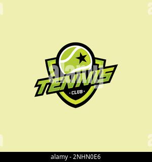 Logo du club de tennis, modèle de badge Tournoi. Identité de l'équipe sportive, illustrations vectorielles du logo E-Sport Illustration de Vecteur