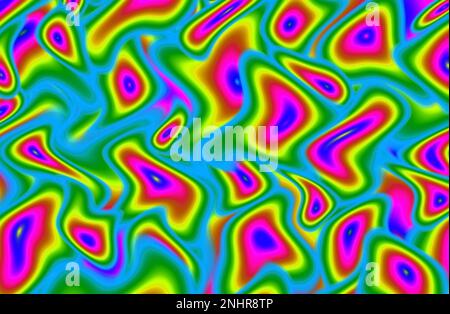 Superbe motif torsadé 3D coloré pour un arrière-plan abstrait Banque D'Images