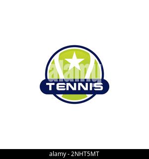 Logo tennis. Logo de tennis professionnel moderne avec ballon Illustration de Vecteur