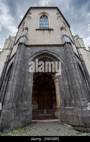 Église paroissiale de Saint Nicholas, dans la vieille ville de Hall dans le Tyrol, Autriche Banque D'Images