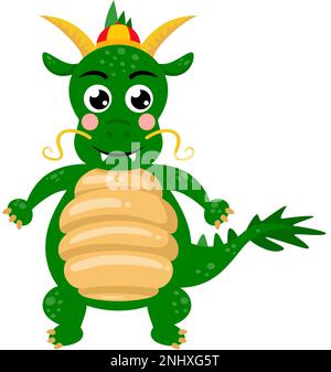 Joli dragon chinois du zodiaque Banque D'Images