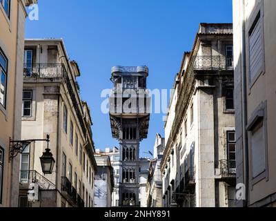 Ascenseur Santa Justa à Lisbonne/Portugal Banque D'Images