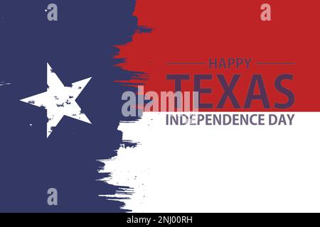 Texas Independence Day.Freedom Holiday dans les États-Unis, célébré annuellement en mars, illustration vectorielle de fond moderne Illustration de Vecteur