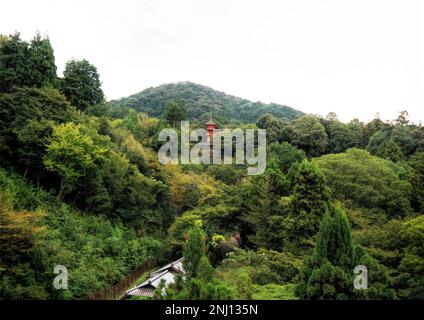 Kyoto, Japon - sept, 2017 : Pagode du temple bouddhiste Kiyomizu-Dera Banque D'Images