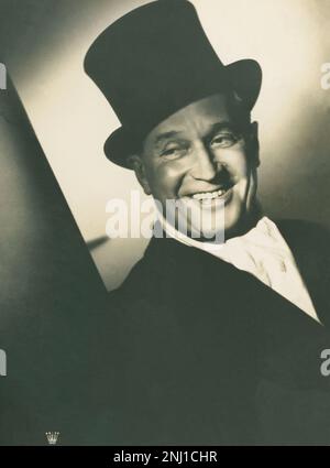 Maurice Chevalier (1888-1972), cantte y acteur de cine francés. Banque D'Images