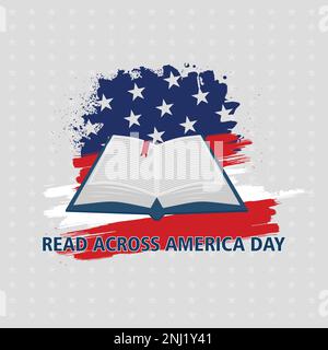 Lisez l'arrière-plan du concept Across America Day.illustration vectorielle d'arrière-plan moderne Illustration de Vecteur